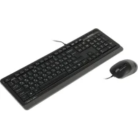 Комплект клавиатура + мышь A4Tech Fstyler F1010 (черный/серый) фото 1